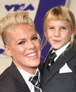 Pink and Daughter Willow Sage Match in Mommy-and-Me Suits at the VMAs