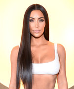 Kim K. Looks Like Barbie in Skin-Tight Latex Dress at Tom Ford