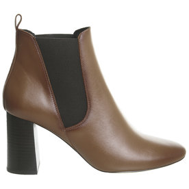 Office+Tan+Leather+Block+Heeled+Boots