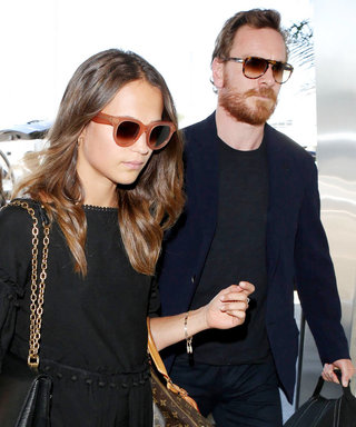 Alicia Vikander and Michael Fassbender Coordinate at LAX
