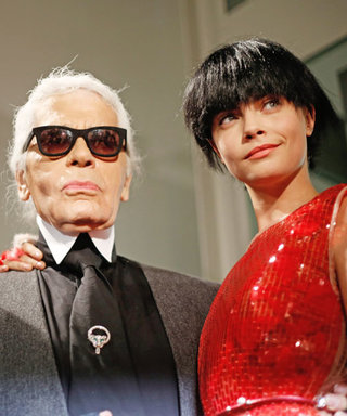 Cara Delevingne Cosies Up To Karl Lagerfeld At Milan Fashion Week