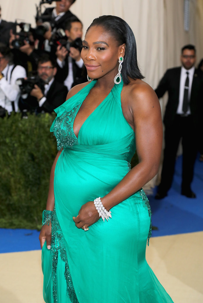 Serena Williams Shows Off Her Growing Bump in Casual Chic 