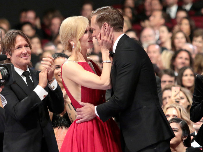 Alexander Skarsgård Wins an Emmy for <em>Big Little Lies</em>—and Nicole Kidman Can’t Hide Her Excitement
