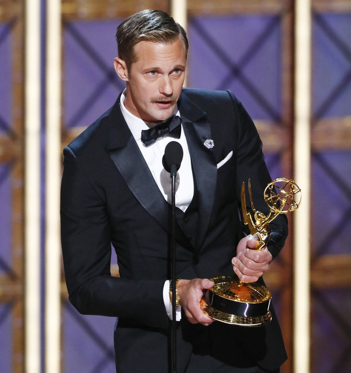 Alexander Skarsgard and Nicole Kidman Emmys Kiss