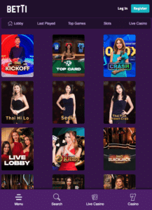 Betti Casino Live Dealer Games